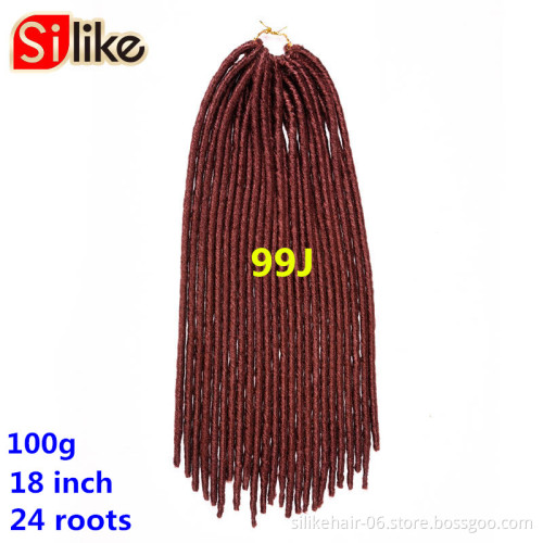 KINKY Faux Locs straight Curls Ends Soft Crochet Hair Soft Faux Locs Crochet Hair Pre-Twisted Curly Synthetic Braiding Hair